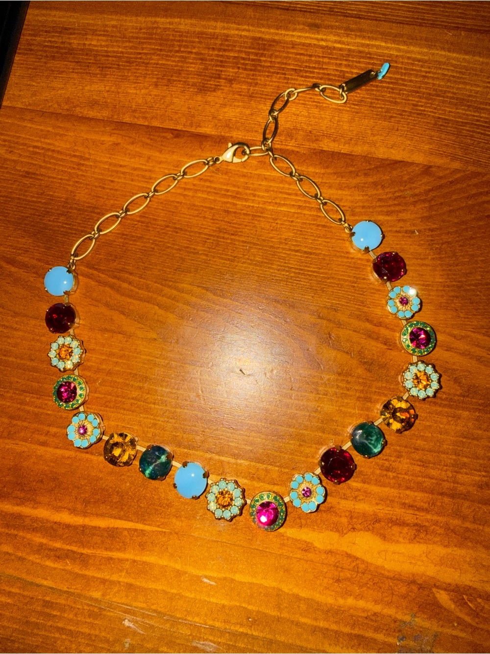 Mariana Multicolor Crystal Flower Statement Necklace - Women Jewelry